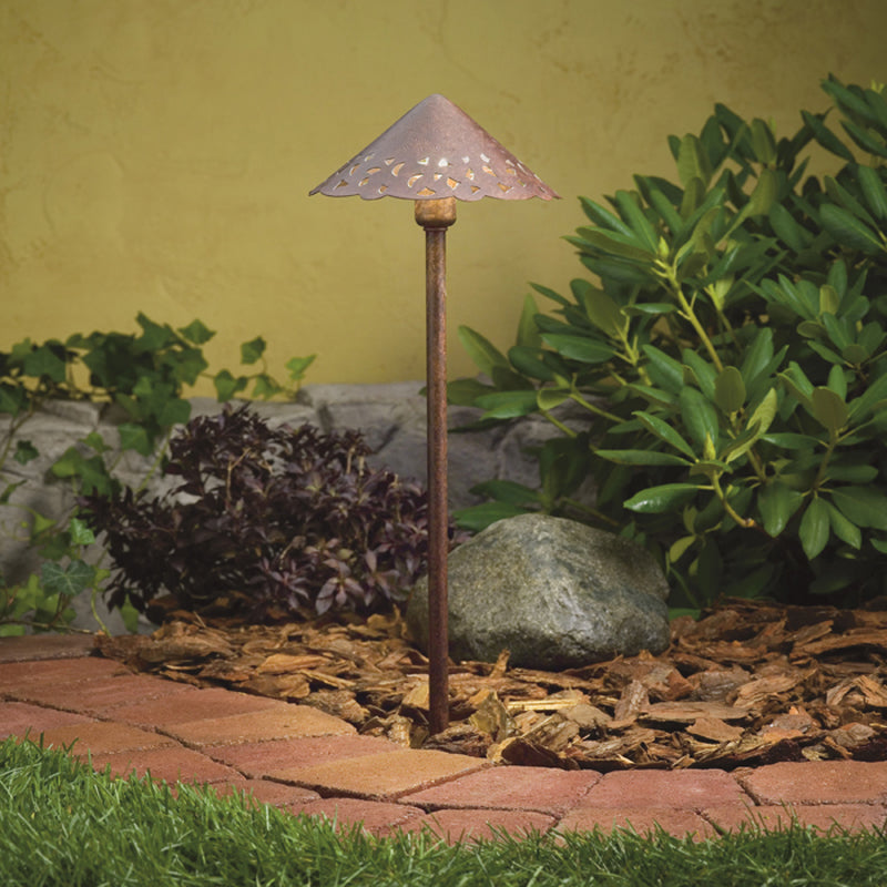 KICHLER 15471TZT Cast Hammered Roof 12V Path Light Textured Tannery Bronze