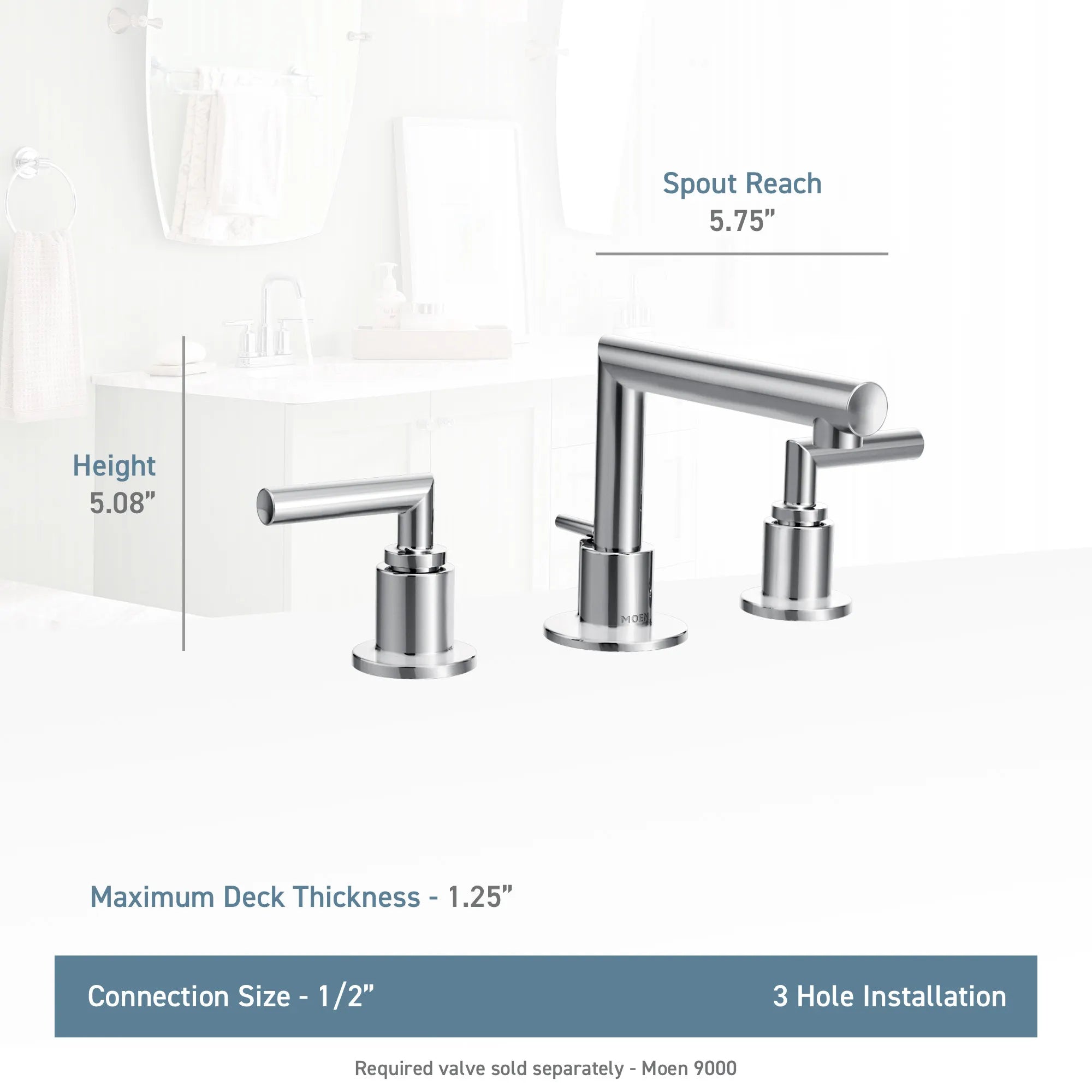 MOEN TS43002BL Arris Bathroom Faucet - Matte Black