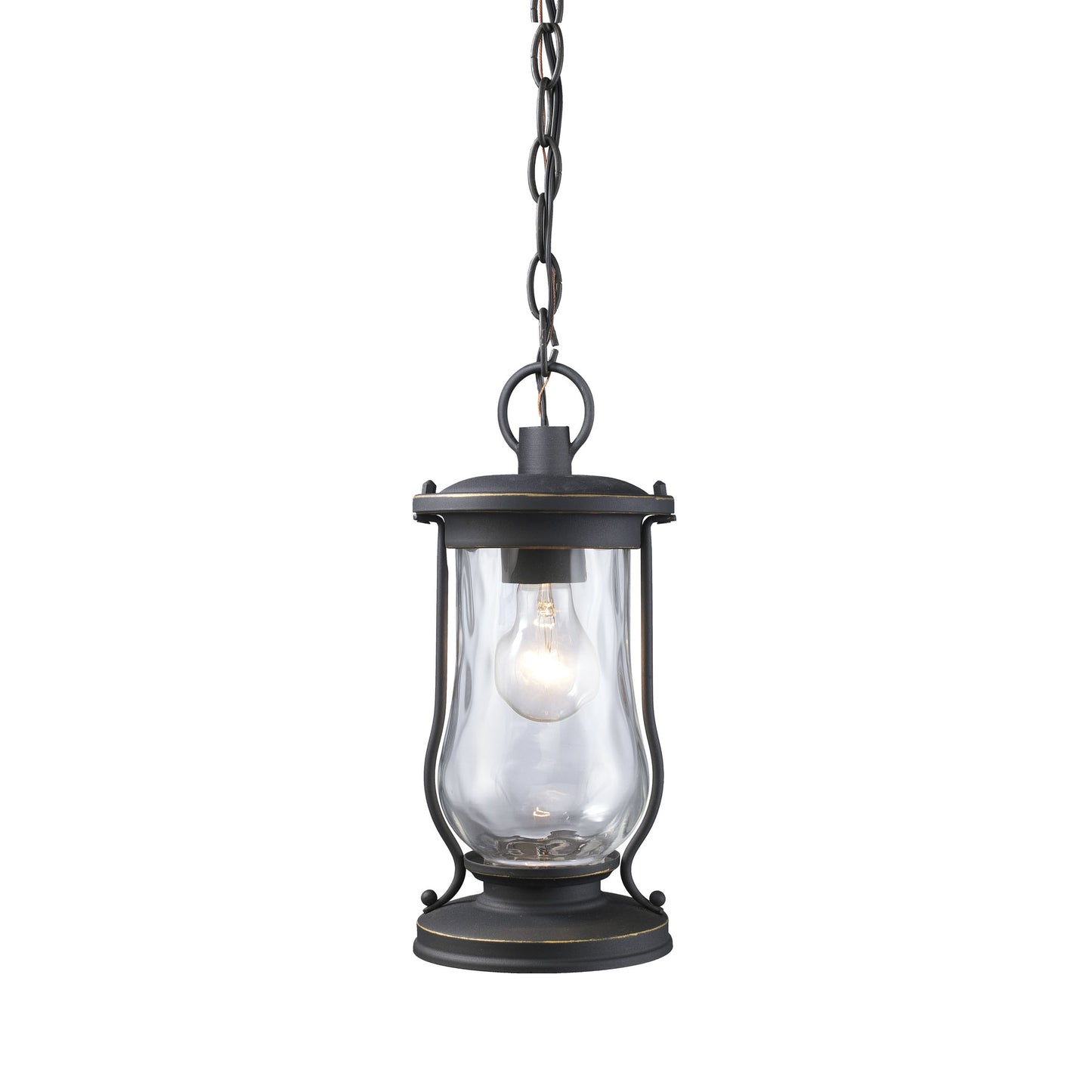 ELK SHOWROOM 43017/1 Farmstead 6'' Wide 1-Light Outdoor Pendant - Matte Black