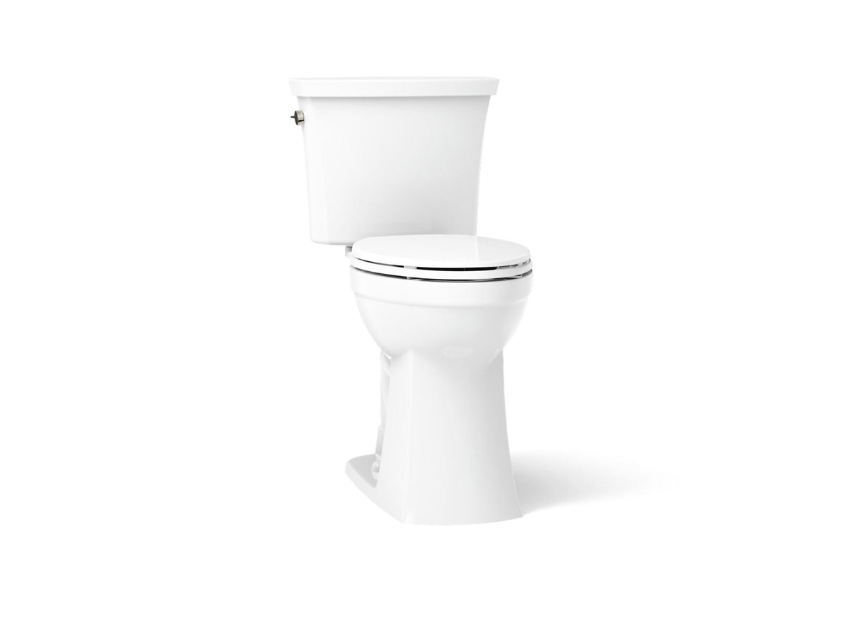 KOHLER K-43201-0 Kelston Tall Two-Piece Elongated Toilet, 1.28 Gpf - White