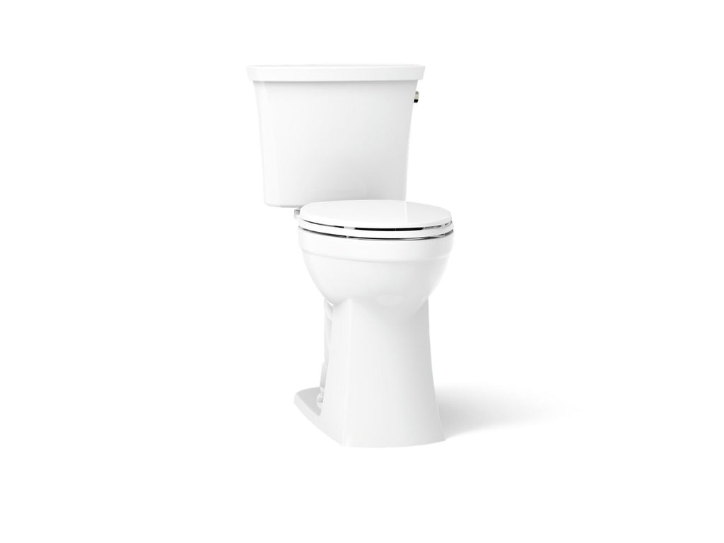 KOHLER K-43201-RA-0 Kelston Tall Two-Piece Elongated Toilet, 1.28 Gpf - White