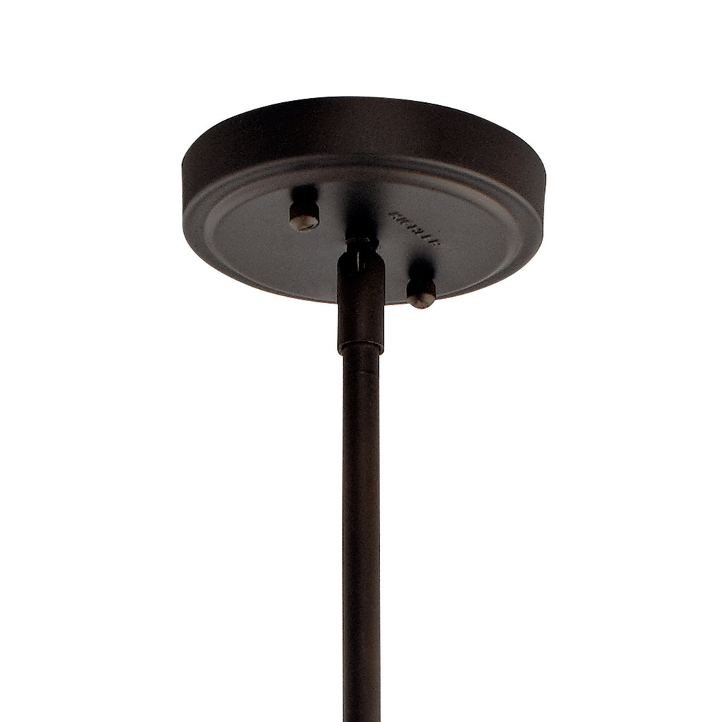 KICHLER 42046OZ Everly 19.75" 1 Light Bell Pendant Clear Glass Olde Bronze