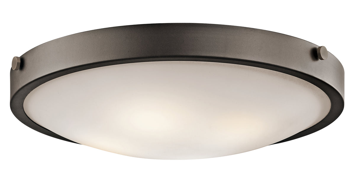 KICHLER 42276OZ Lytham 4 Light Flush Mount Olde Bronze
