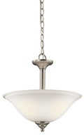 KICHLER 3694NIW Armida Two Light Pendant/Semi Flush Mount Brushed Nickel