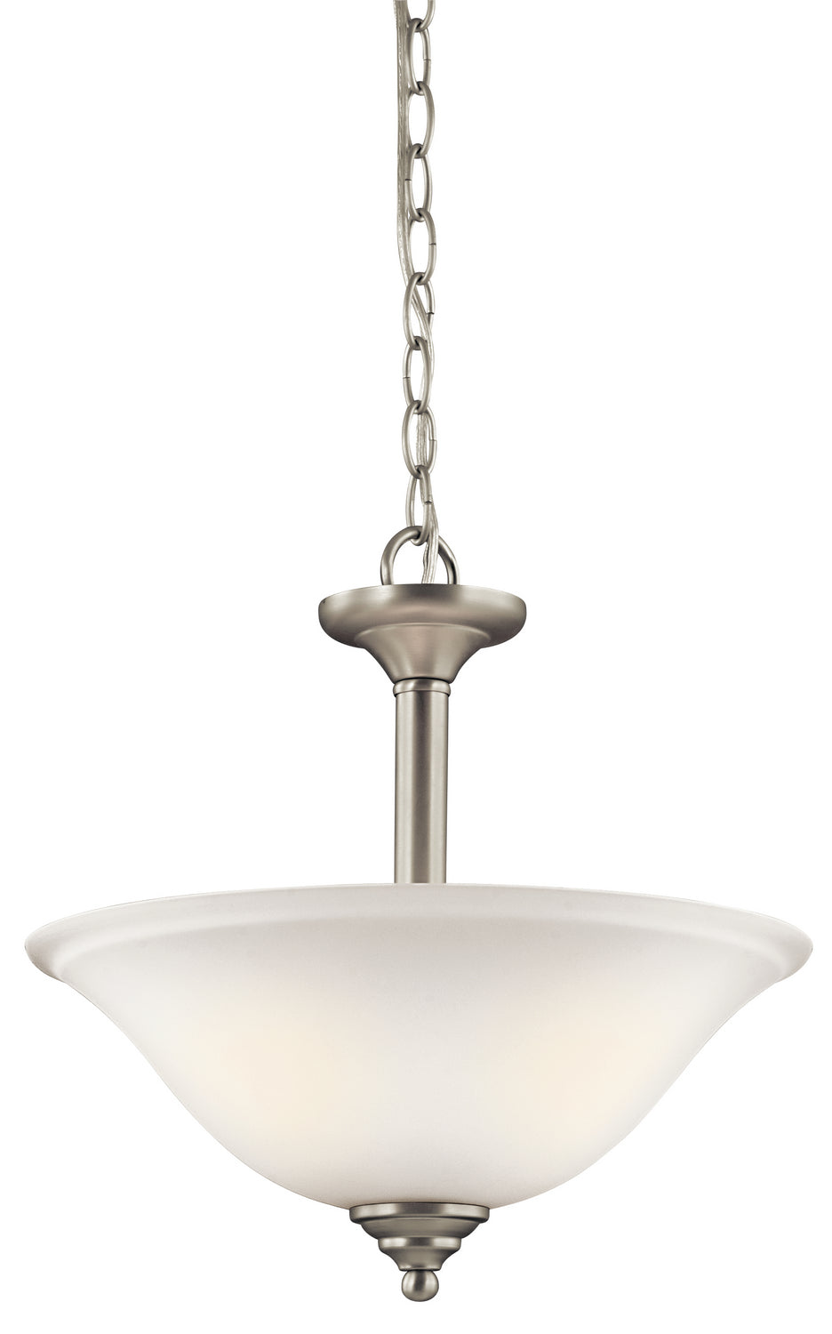 KICHLER 3694Niw Armida Two Light Pendant/Semi Flush Mount Brushed Nickel