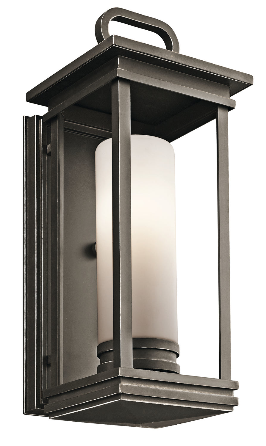 KICHLER 49475RZ South Hope 17.75" 1 Light Outdoor Wall Light With Satin Etched Cased Opal Glass In Rubbed Bronze