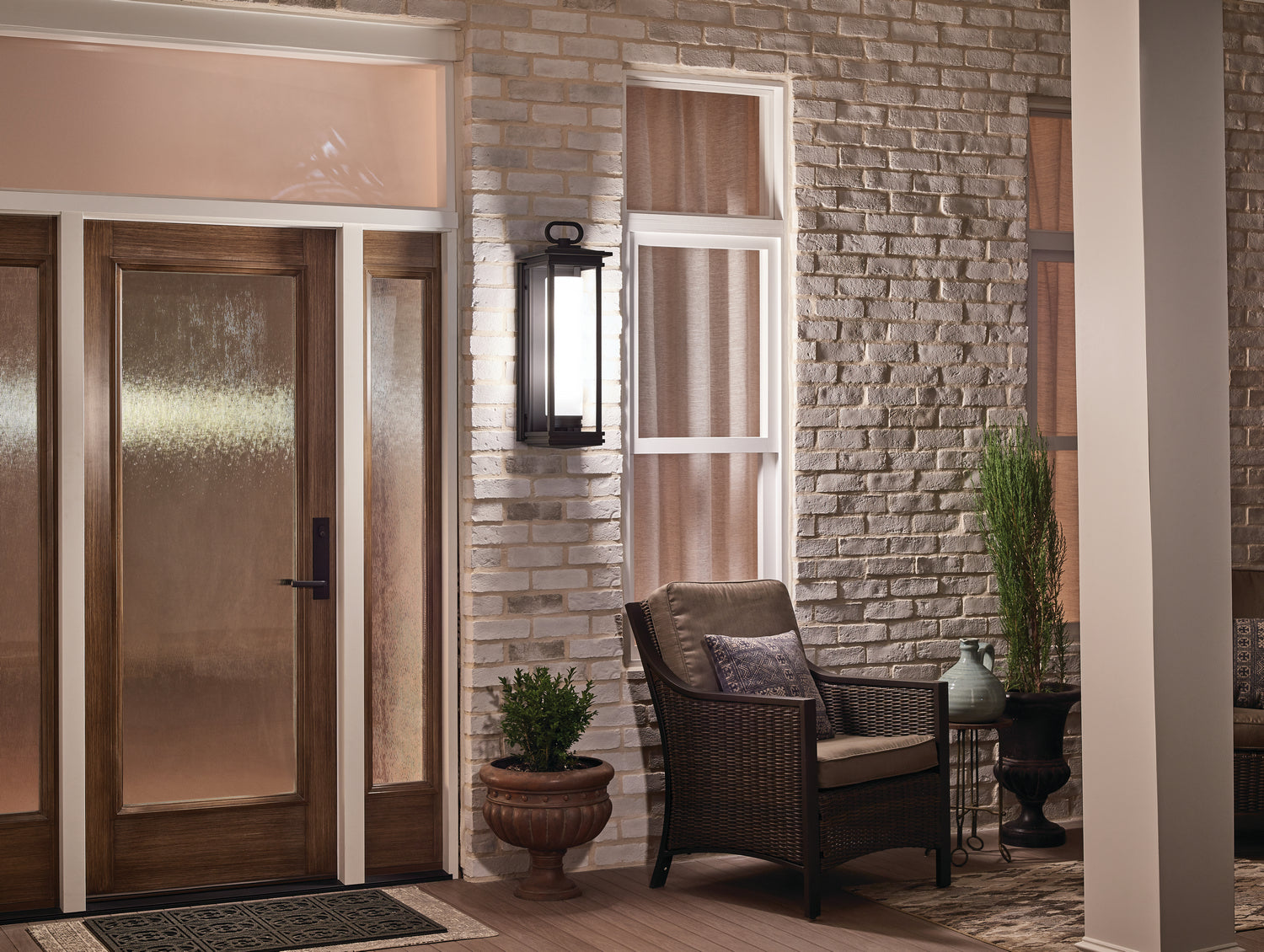 KICHLER 49478RZ South Hope 1 Light Post Light Rubbed Bronze