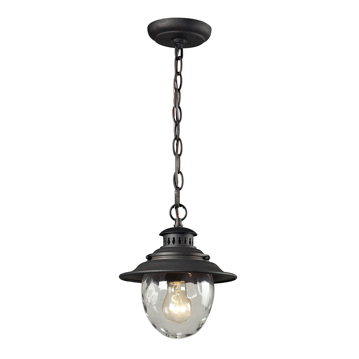 ELK SHOWROOM 45041/1 Searsport 8'' Wide 1-Light Outdoor Pendant - Weathered Charcoal