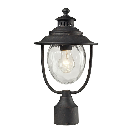 ELK SHOWROOM 45042/1 Searsport 15'' High 1-Light Outdoor Post Light - Weathered Charcoal