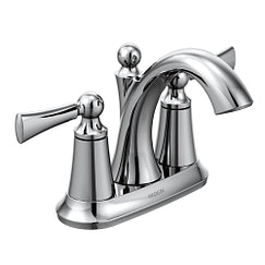 MOEN 4505 Wynford Two-Handle Centerset Bathroom Sink Faucet - Chrome
