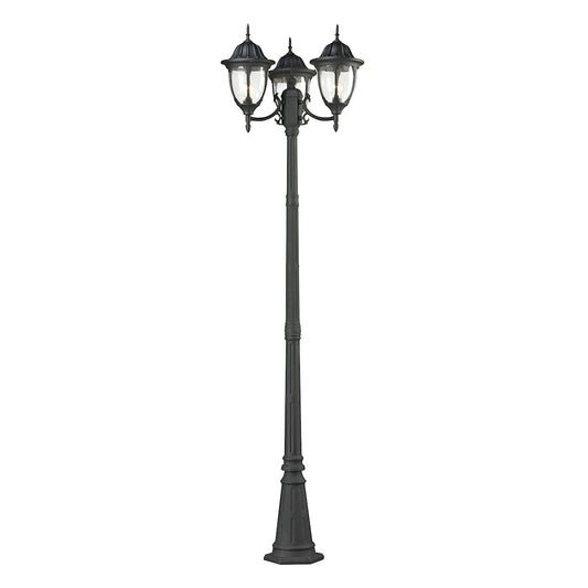 ELK SHOWROOM 45089/3 Central Square 91'' High 3-Light Outdoor Post Light - Textured Matte Black