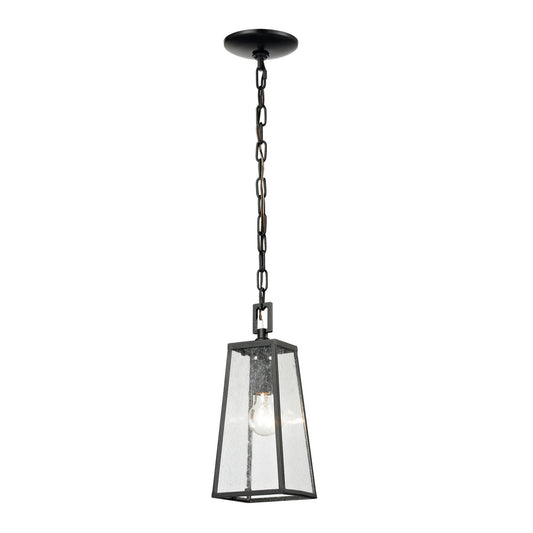 ELK SHOWROOM 45092/1 Meditterano 5'' Wide 1-Light Outdoor Pendant - Matte Black