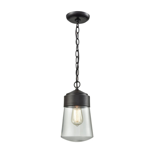 ELK SHOWROOM 45118/1 Mullen Gate 6'' Wide 1-Light Outdoor Pendant - Oil Rubbed Bronze