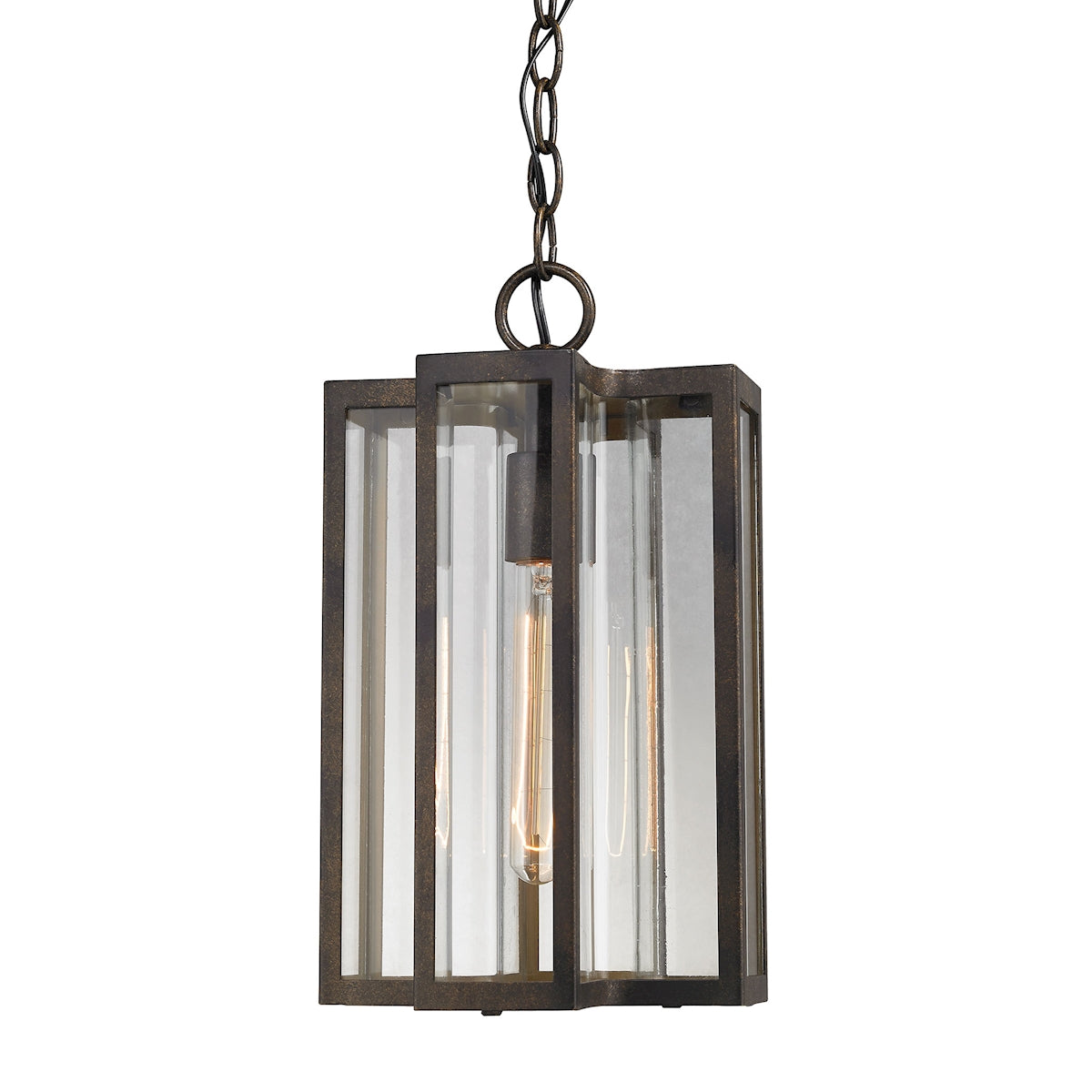 ELK SHOWROOM 45147/1 Bianca 8'' Wide 1-Light Outdoor Pendant - Hazelnut Bronze