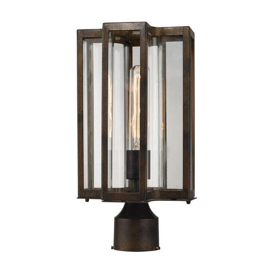 ELK SHOWROOM 45148/1 Bianca 15'' High 1-Light Outdoor Post Light - Hazelnut Bronze