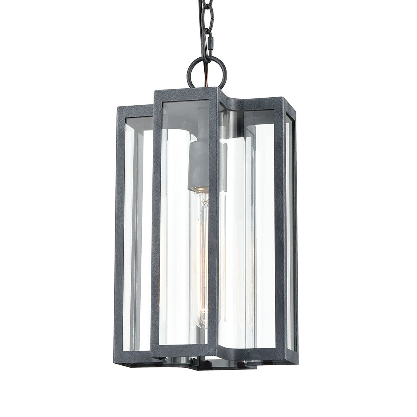 ELK SHOWROOM 45167/1 Bianca 8'' Wide 1-Light Outdoor Pendant - Aged Zinc