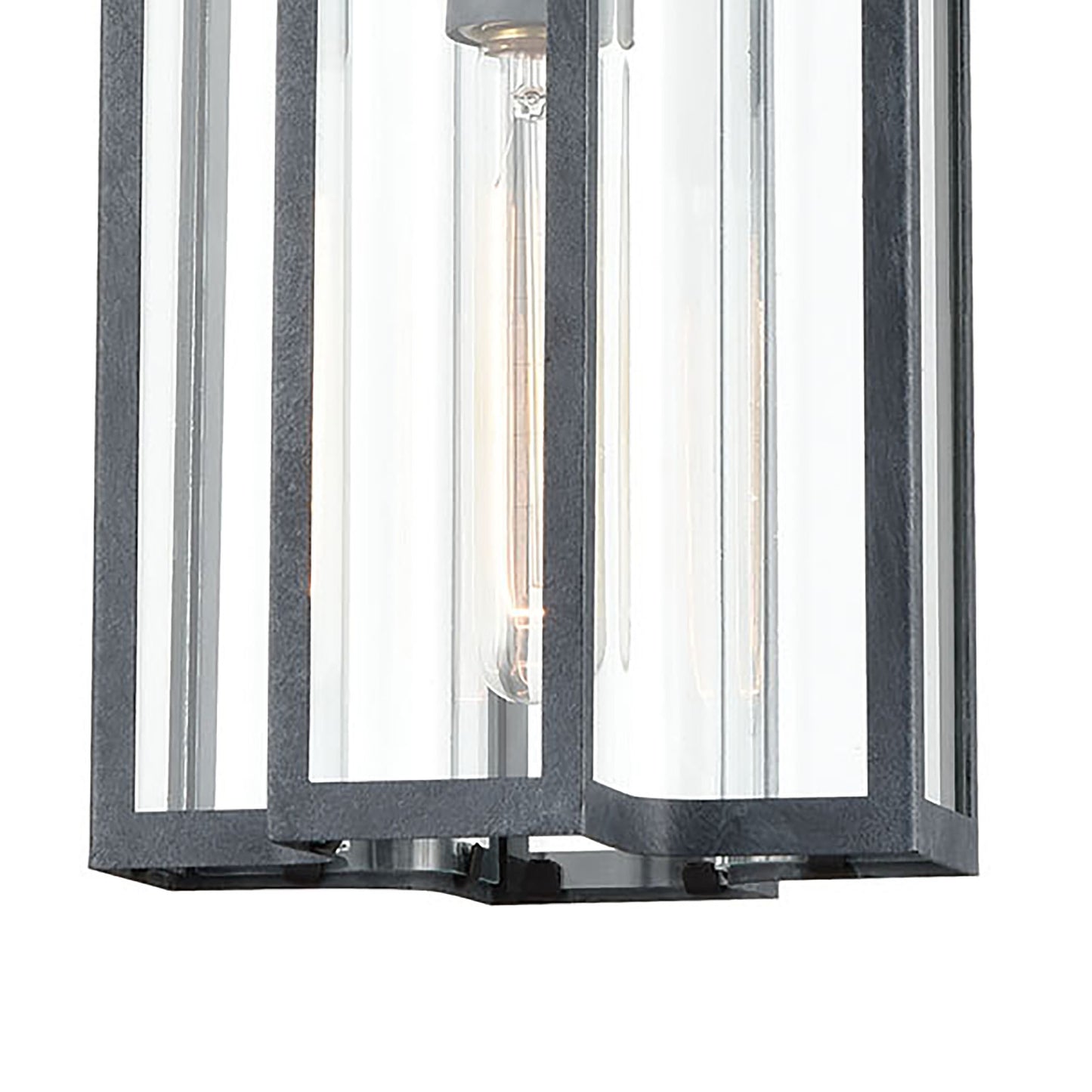 ELK SHOWROOM 45167/1 Bianca 8'' Wide 1-Light Outdoor Pendant - Aged Zinc