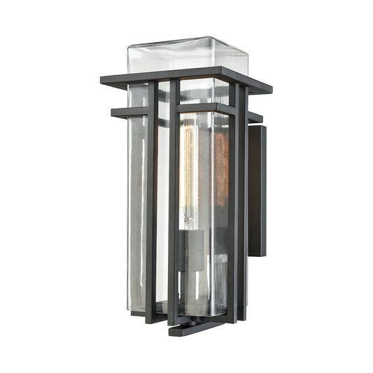 ELK SHOWROOM 45186/1 Croftwell 15'' High 1-Light Outdoor Sconce - Textured Matte Black