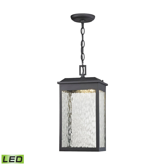 ELK SHOWROOM 45203/LED Newcastle 8'' Wide 1-Light Outdoor Pendant - Textured Matte Black