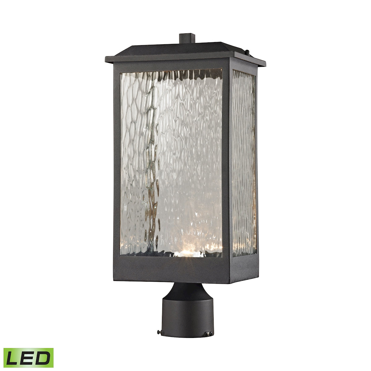 ELK SHOWROOM 45204/LED Newcastle 19'' High 1-Light Outdoor Post Light - Textured Matte Black