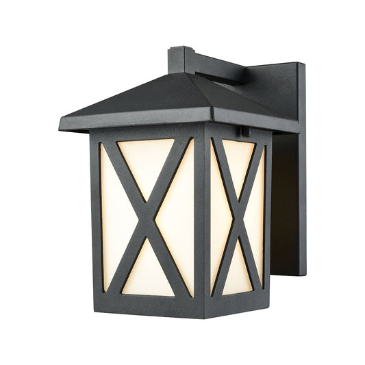 ELK SHOWROOM 45215/1 Lawton 8'' High 1-Light Outdoor Sconce - Matte Black