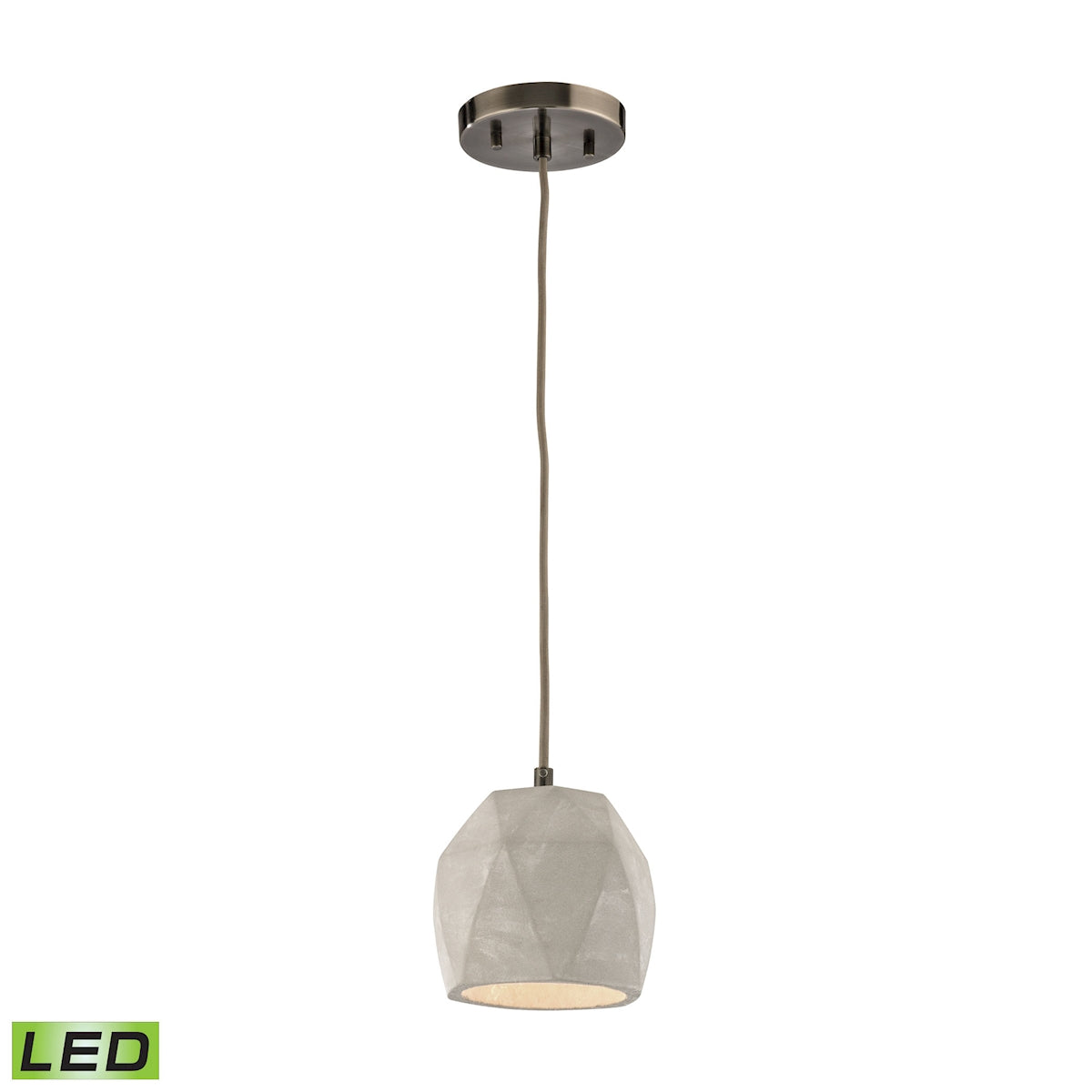 ELK SHOWROOM 45330/1-LED Urban Form 5'' Wide 1-Light Mini Pendant - Black Nickel