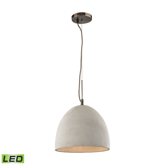 ELK SHOWROOM 45334/1-LED Urban Form 12'' Wide 1-Light Mini Pendant - Black Nickel