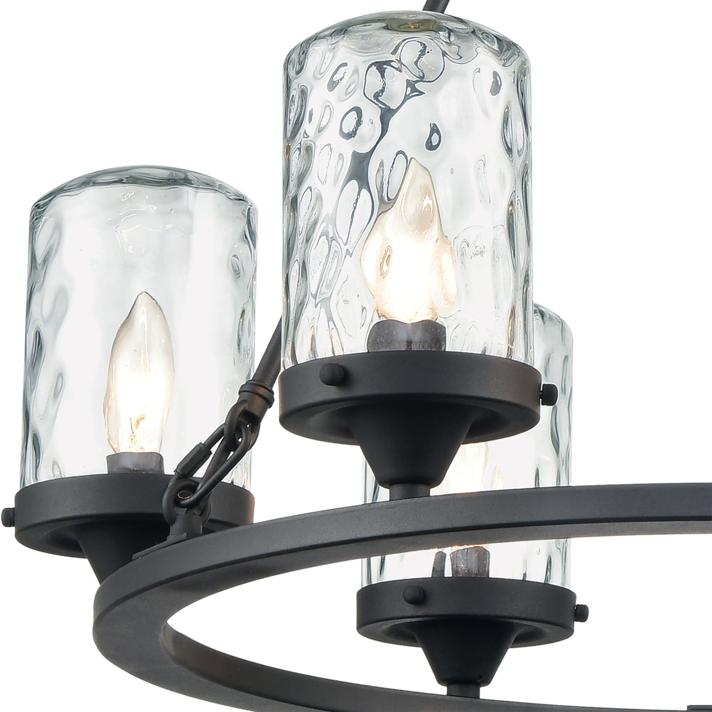 ELK SHOWROOM 45406/6 Torch 26'' Wide 6-Light Outdoor Pendant - Charcoal Black