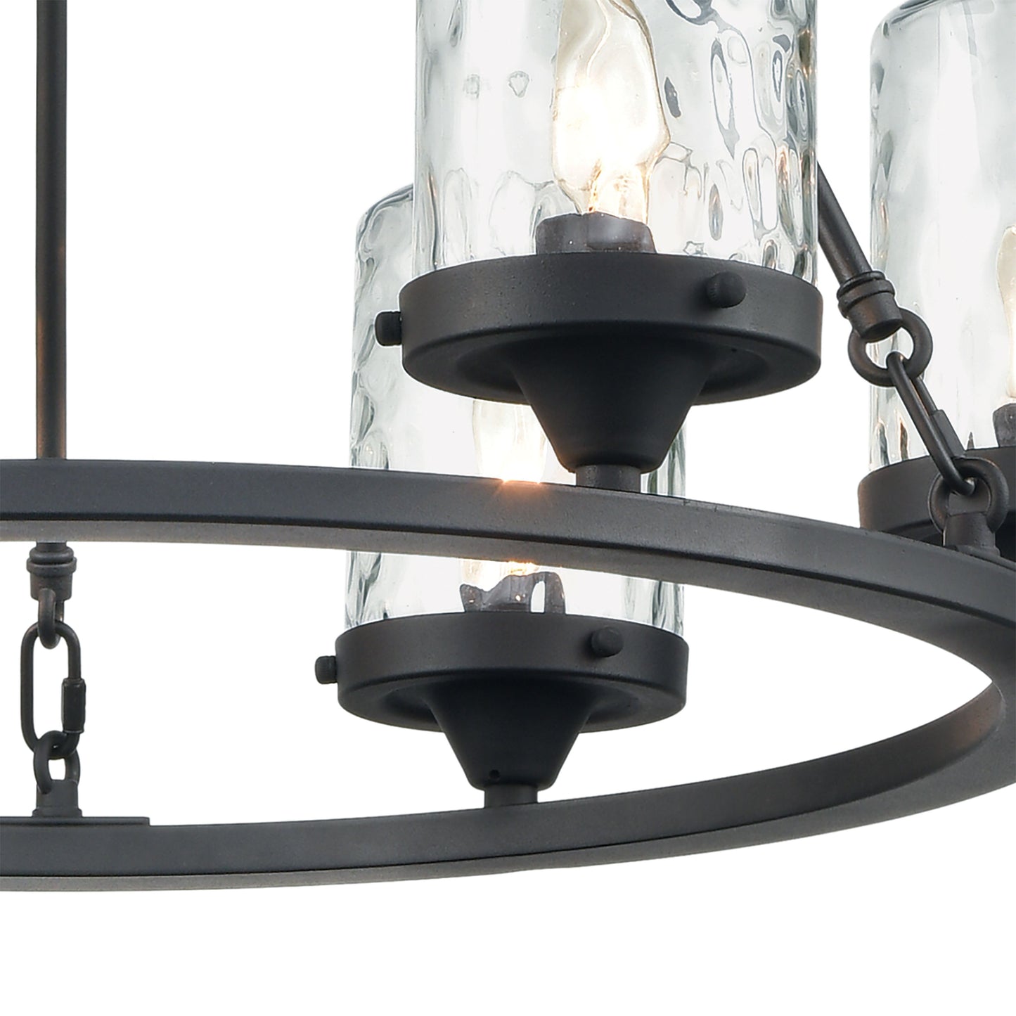 ELK SHOWROOM 45406/6 Torch 26'' Wide 6-Light Outdoor Pendant - Charcoal Black