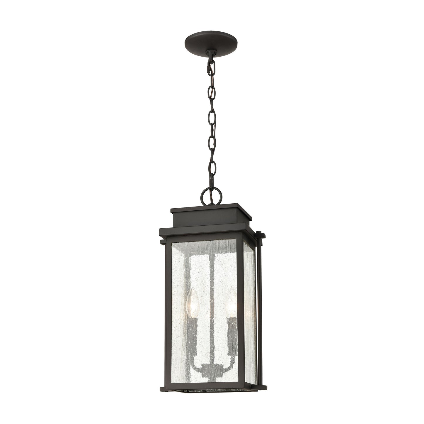 ELK SHOWROOM 45443/2 Braddock 10'' Wide 2-Light Outdoor Pendant - Architectural Bronze