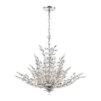 ELK SHOWROOM 45463/9 Crystique 30'' Wide 9-Light Chandelier - Polished Chrome