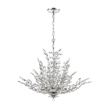 ELK SHOWROOM 45463/9 Crystique 30'' Wide 9-Light Chandelier - Polished Chrome