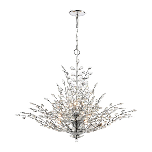 ELK SHOWROOM 45464/12 Crystique 38'' Wide 12-Light Chandelier - Polished Chrome