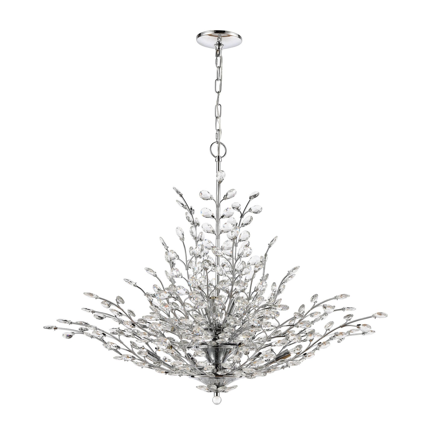 ELK SHOWROOM 45464/12 Crystique 38'' Wide 12-Light Chandelier - Polished Chrome