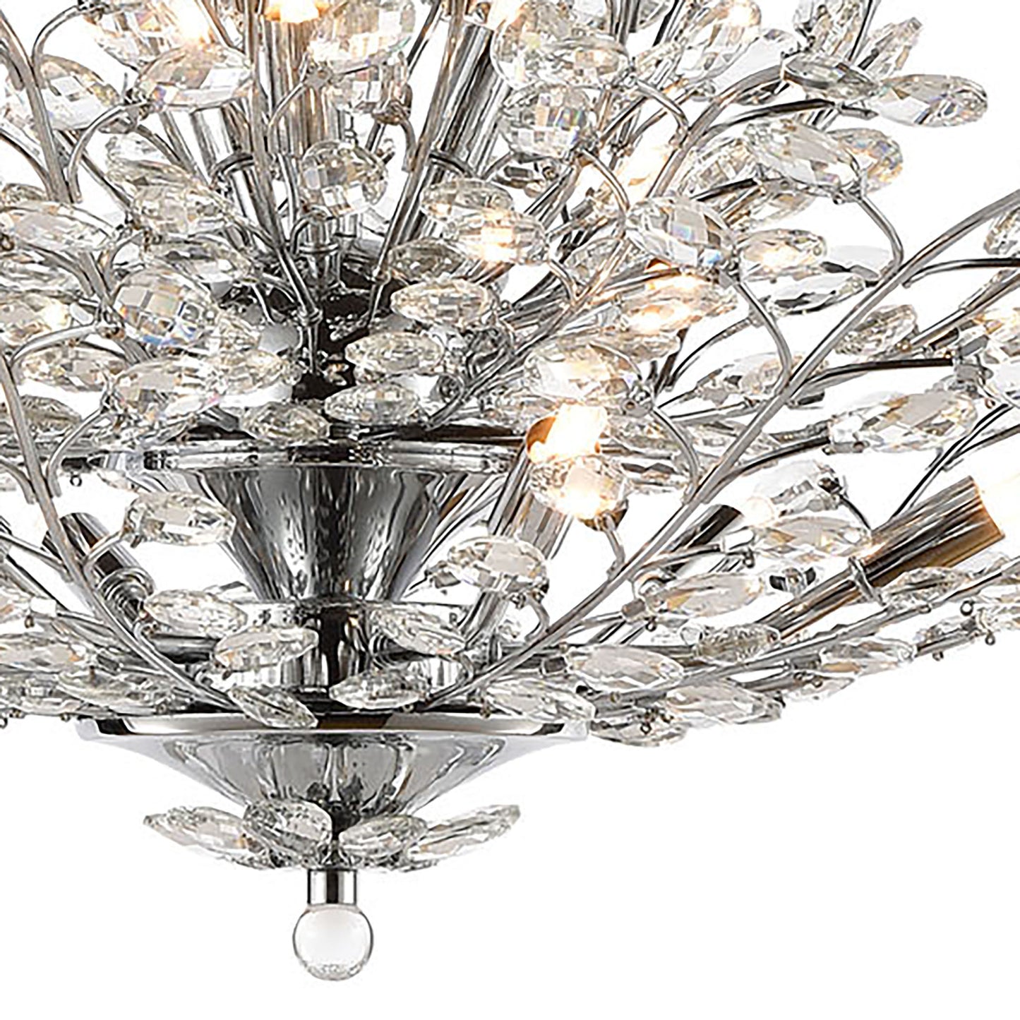 ELK SHOWROOM 45464/12 Crystique 38'' Wide 12-Light Chandelier - Polished Chrome