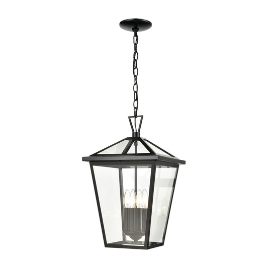 ELK SHOWROOM 45474/4 Main Street 12'' Wide 4-Light Outdoor Pendant - Black