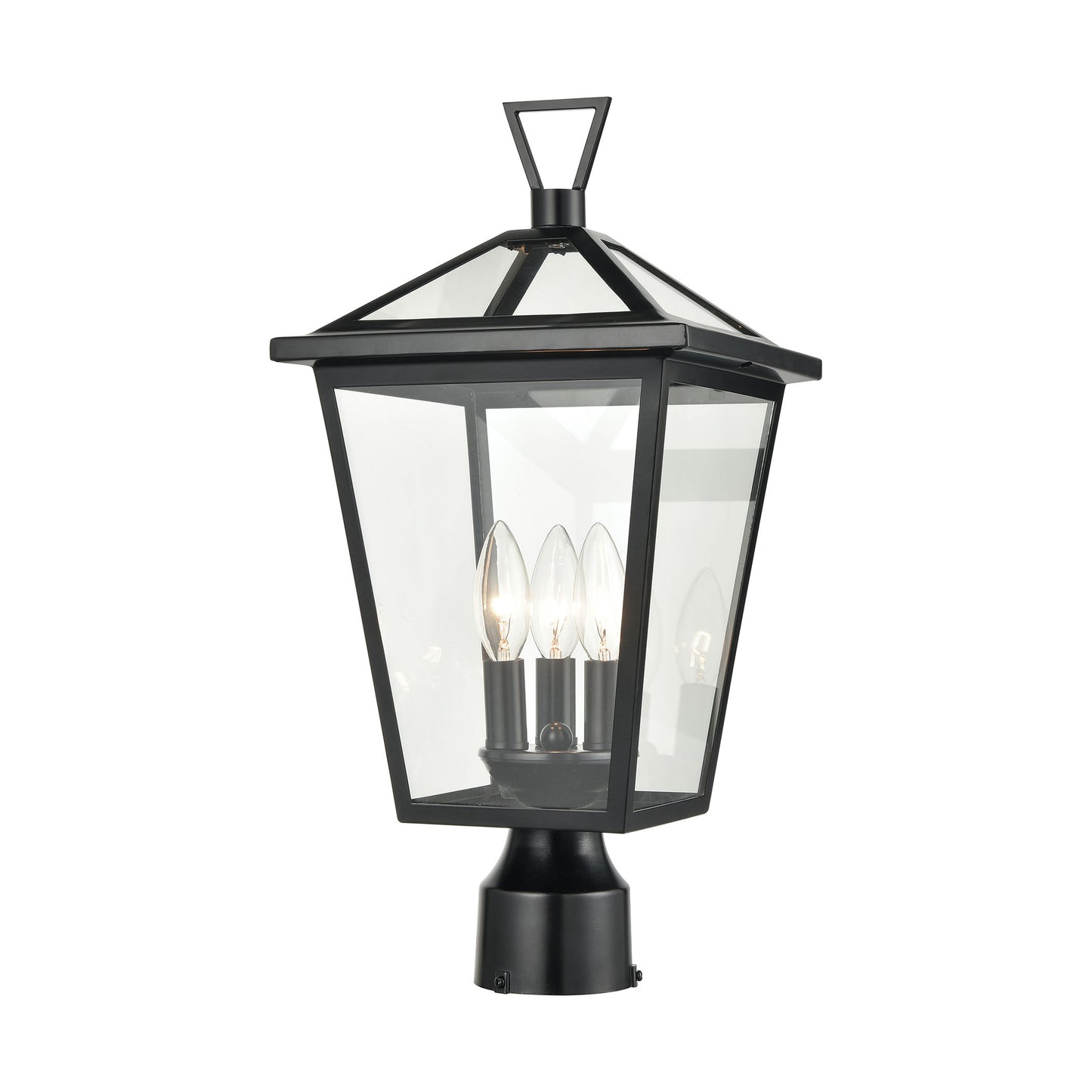 ELK SHOWROOM 45475/3 Main Street 19'' High 3-Light Outdoor Post Light - Black