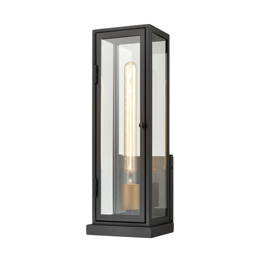 ELK SHOWROOM 45503/1 Foundation 17'' High 1-Light Outdoor Sconce - Matte Black