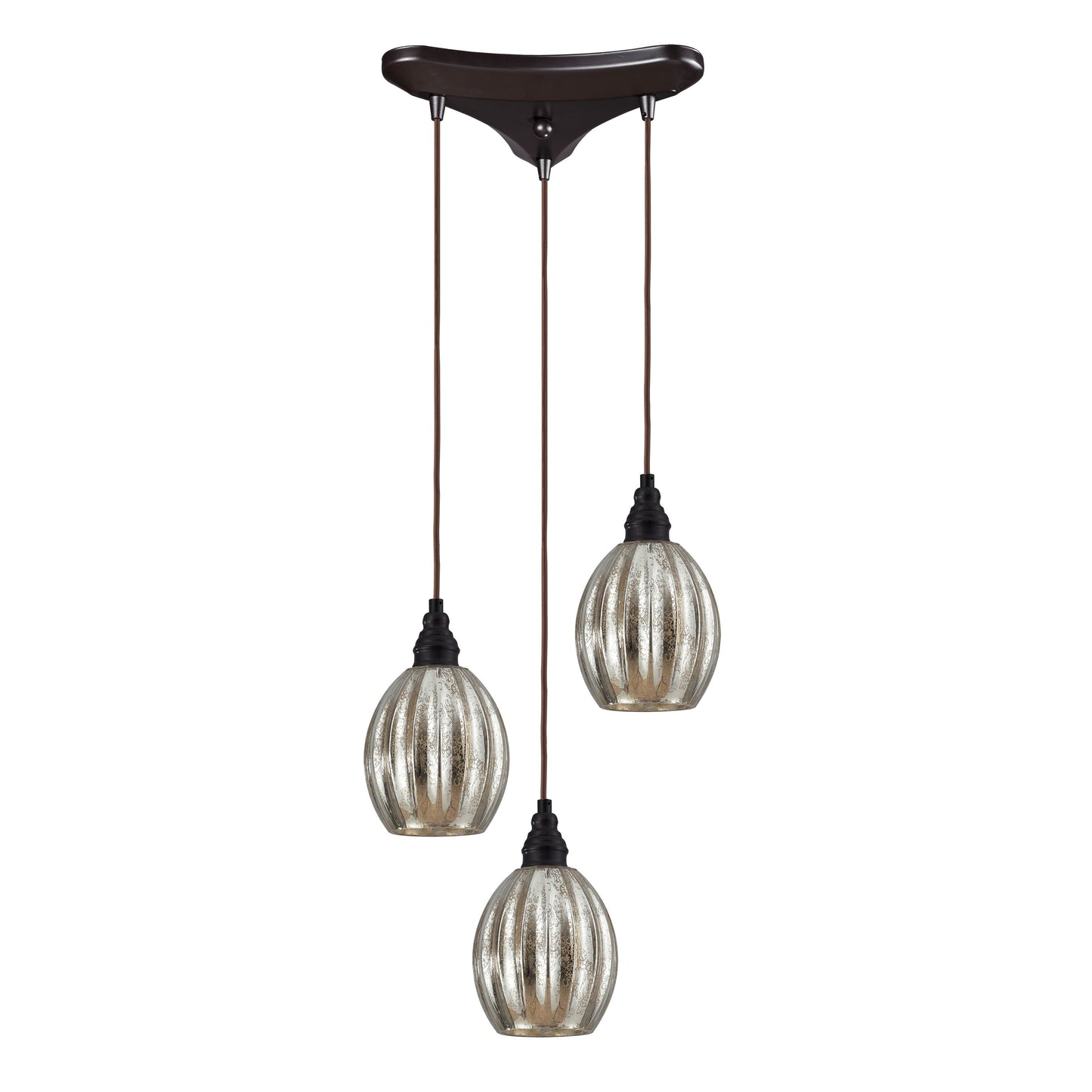 ELK SHOWROOM 46007/3 Danica 10'' Wide 3-Light Pendant - Oiled Bronze