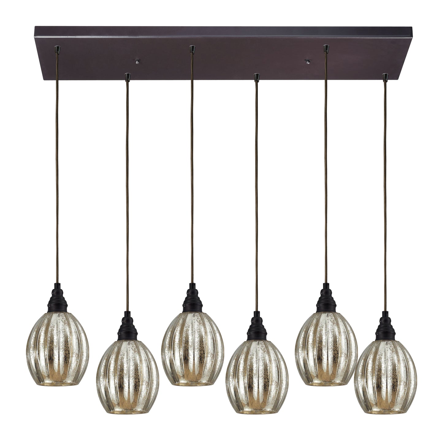 ELK SHOWROOM 46007/6RC Danica 30'' Wide 6-Light Pendant - Oiled Bronze