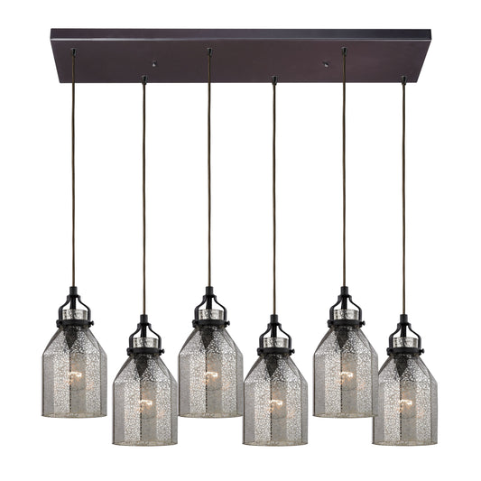 ELK SHOWROOM 46009/6RC Danica 30'' Wide 6-Light Pendant - Oil Rubbed Bronze