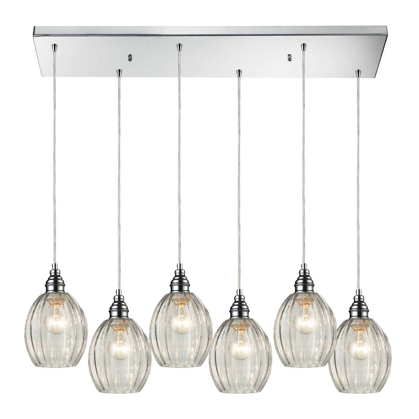 ELK SHOWROOM 46017/6RC Danica 30'' Wide 6-Light Pendant - Polished Chrome