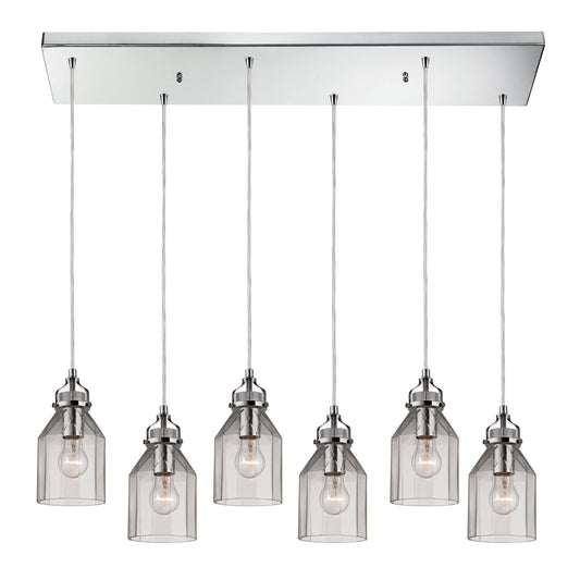 ELK SHOWROOM 46019/6RC Danica 30'' Wide 6-Light Pendant - Polished Chrome with Clear Glass