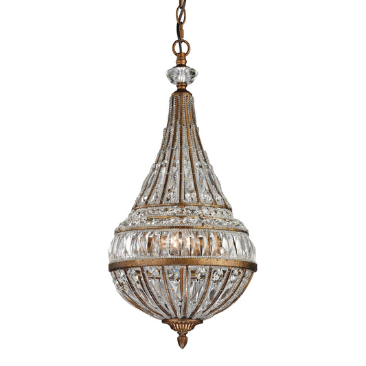 ELK SHOWROOM 46046/3 Empire 11'' Wide 3-Light Mini Pendant - Mocha