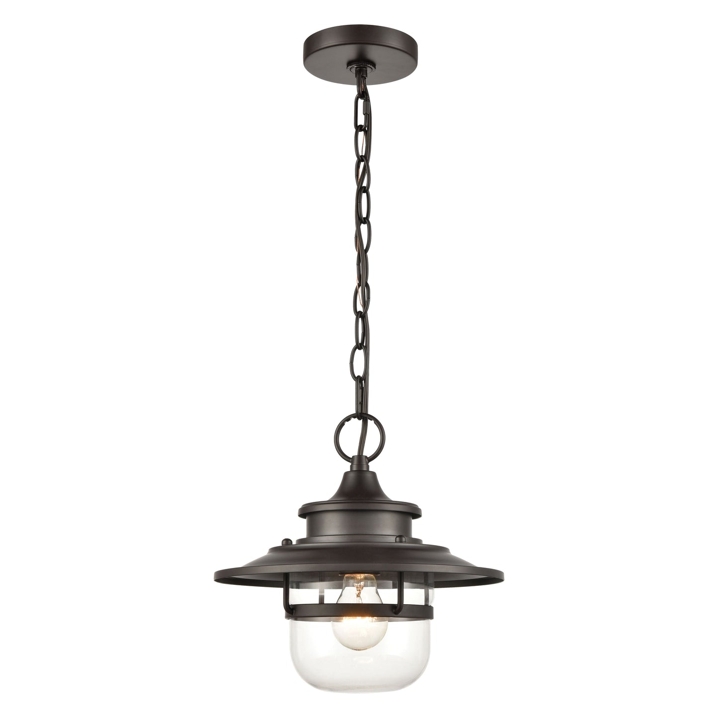 ELK SHOWROOM 46072/1 Renninger 11'' Wide 1-Light Outdoor Pendant - Oil Rubbed Bronze