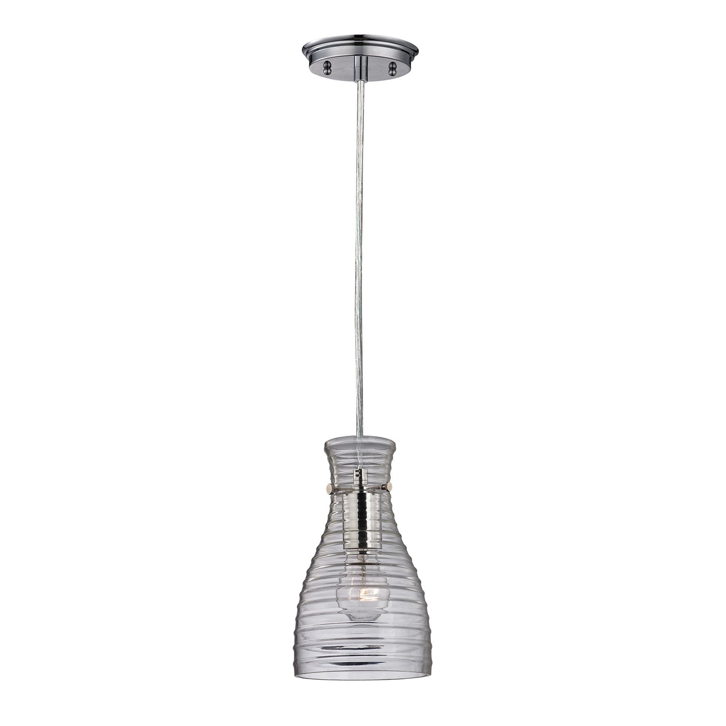 ELK SHOWROOM 46107/1 Strata 6'' Wide 1-Light Mini Pendant - Polished Chrome