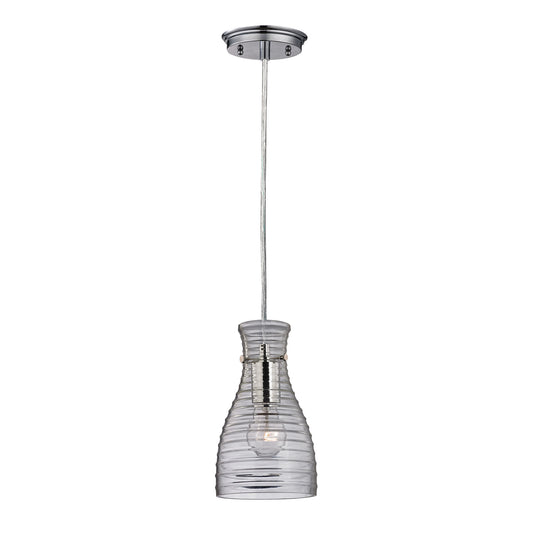 ELK SHOWROOM 46107/1 Strata 6'' Wide 1-Light Mini Pendant - Polished Chrome