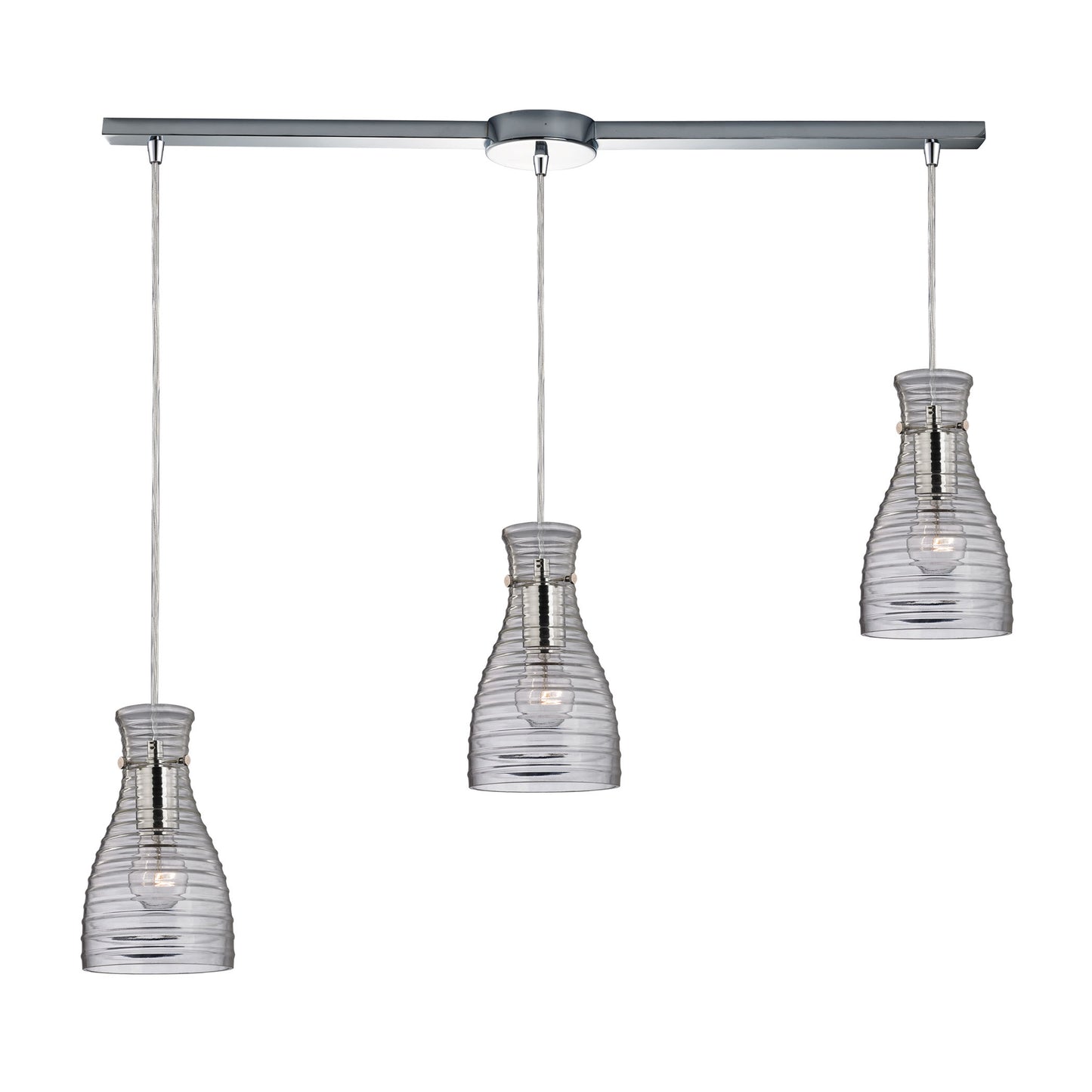 ELK SHOWROOM 46107/3L Strata 5'' Wide 3-Light Mini Pendant - Polished Chrome