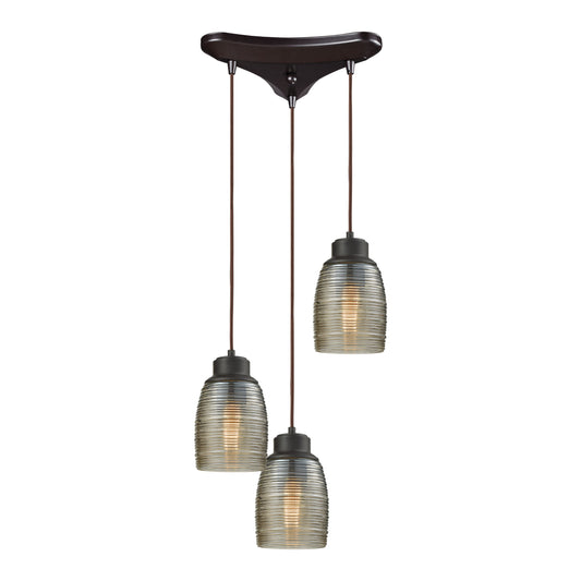 ELK SHOWROOM 46216/3 Muncie 10'' Wide 3-Light Pendant - Oil Rubbed Bronze