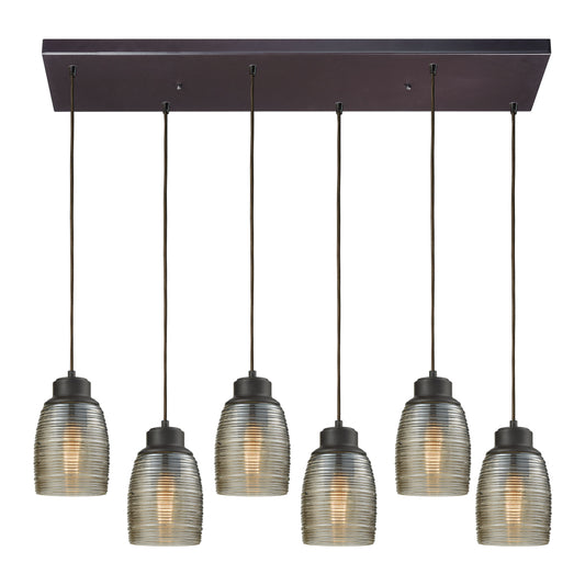 ELK SHOWROOM 46216/6RC Muncie 30'' Wide 6-Light Pendant - Oil Rubbed Bronze